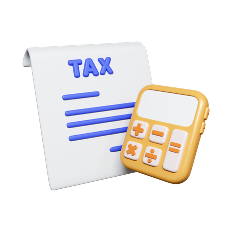 Tax Payment Calculation  3D Icon