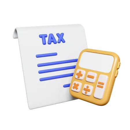 Tax Payment Calculation  3D Icon