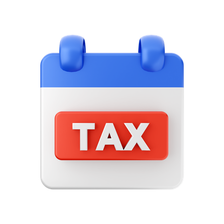 Tax Payment Date  3D Icon