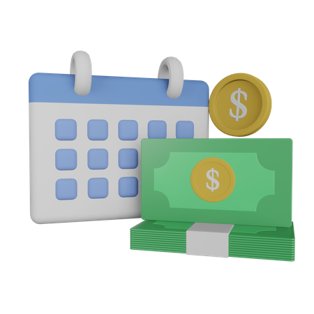 Tax payment date  3D Illustration