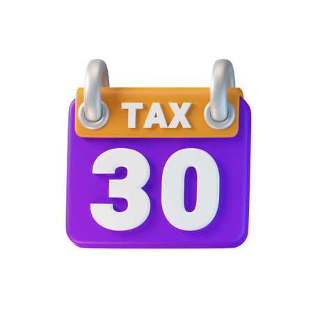 Tax Payment Date  3D Icon