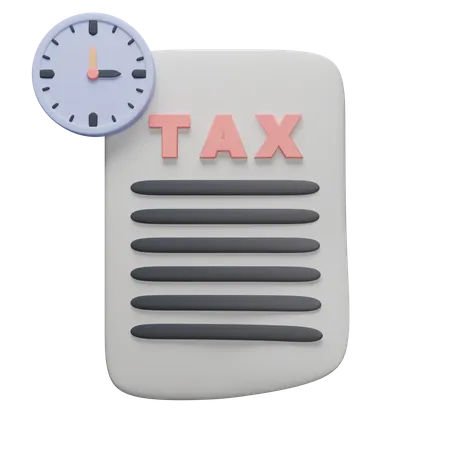 Tax Payment Deadline  3D Icon