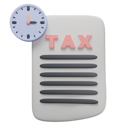 Tax Payment Deadline  3D Icon