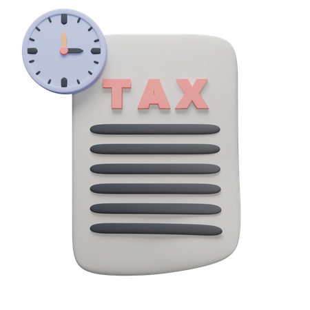 Tax Payment Deadline  3D Icon