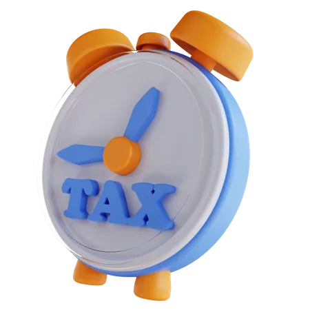 3 D Illustration Time To Pay Taxes 3D Icon