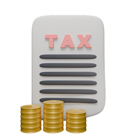 Tax Payment Receipt  3D Icon