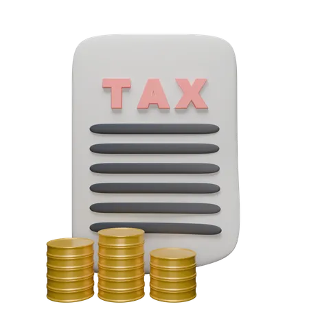 Tax Payment Receipt  3D Icon