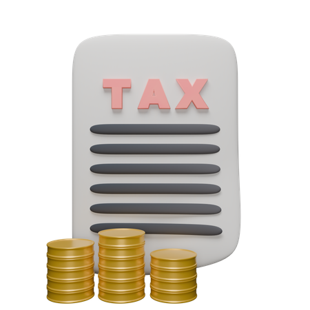 Tax Payment Receipt  3D Icon