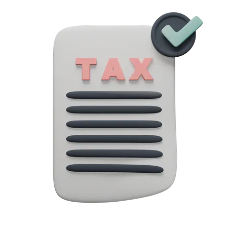Tax Payment Report  3D Icon