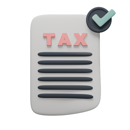 Tax Payment Report  3D Icon