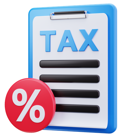 Tax Percent  3D Icon