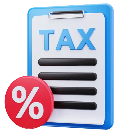 Tax Percent  3D Icon