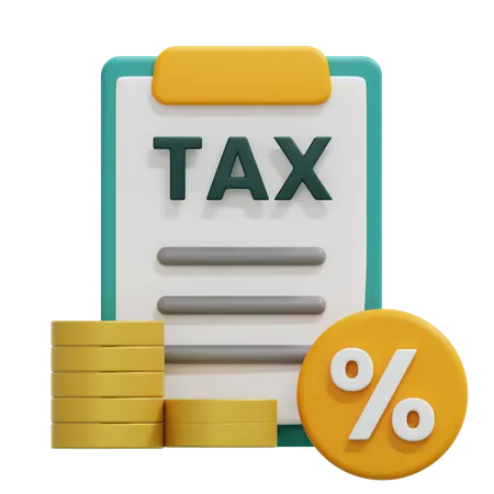 Tax Percentage  3D Icon