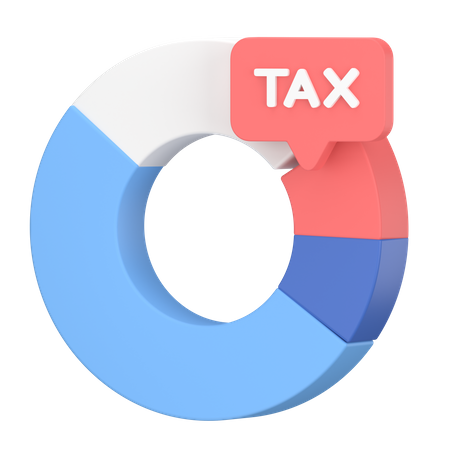 Tax percentage  3D Icon