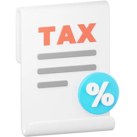 Tax Percentage  3D Icon