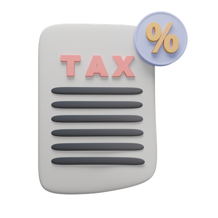 Tax Percentage  3D Icon