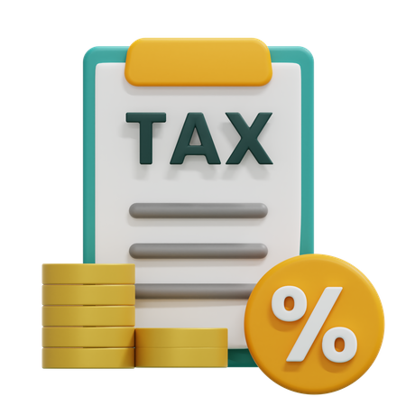 Tax Percentage 3D Icon