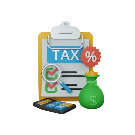 3 D Rendering Tax Percentage Isolated Useful For Business Company Economy Corporate And Finance 3D Icon