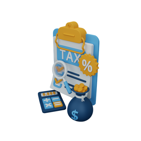 Tax percentage 3D Icon