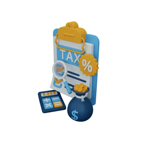 Tax percentage  3D Icon