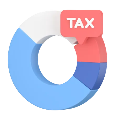 Tax percentage  3D Icon