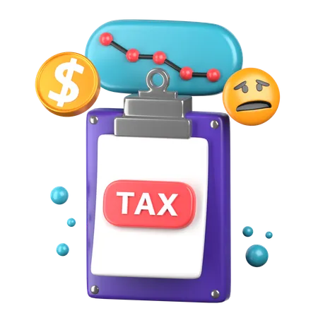 Tax Problem 3 D Economic Crisis Icon 3D Icon