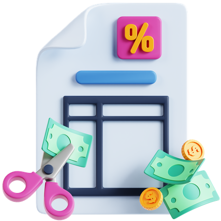 Tax Rate  3D Icon