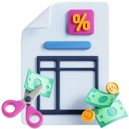 Tax Rate  3D Icon