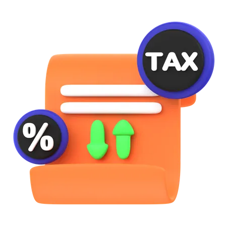 Tax Rates  3D Icon