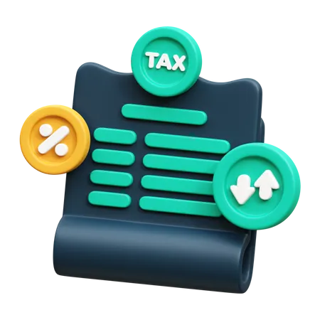 Tax Rates  3D Icon