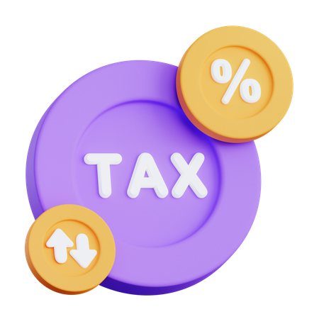 Tax Rates 3D Illustration