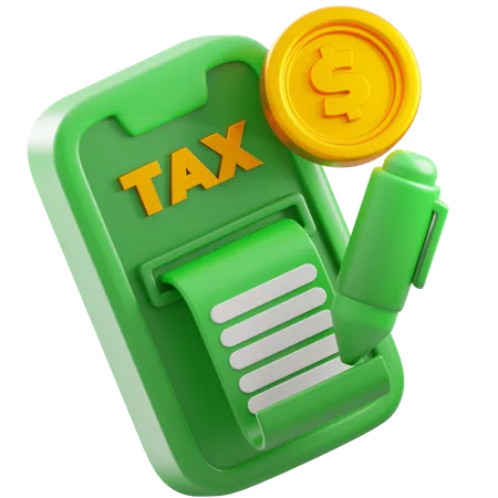 Tax Receipt  3D Icon