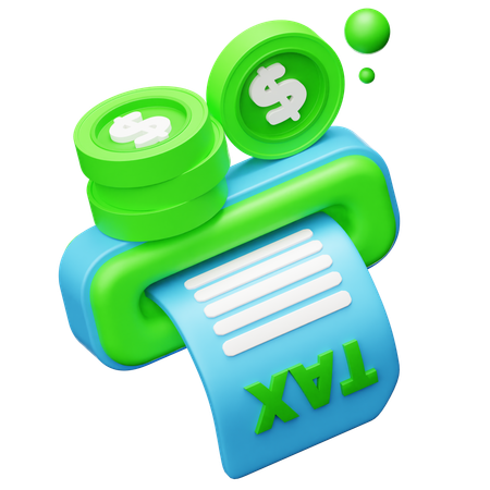 Tax Receipt  3D Icon