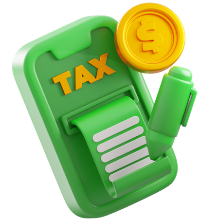 Tax Receipt  3D Icon