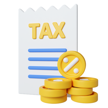 Tax Receipt  3D Icon