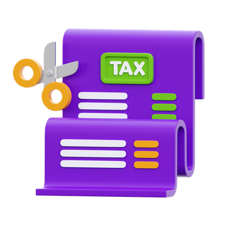 Tax Reduce  3D Icon
