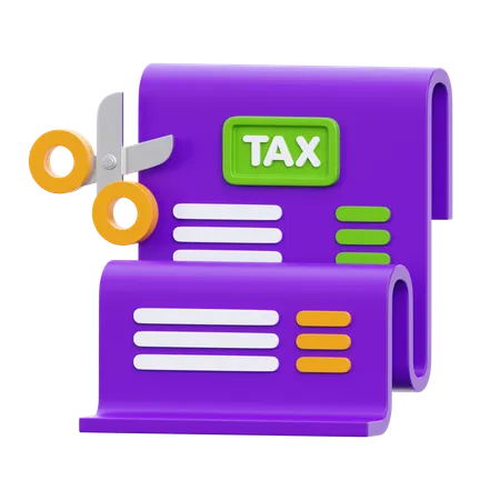 Tax Reduce  3D Icon