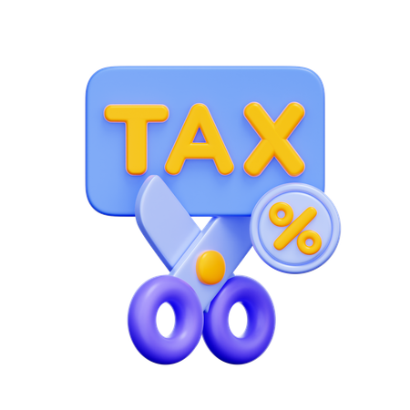 Tax Reduction  3D Icon