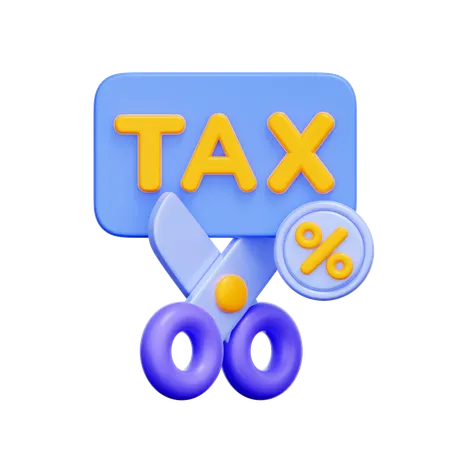 Tax Reduction  3D Icon
