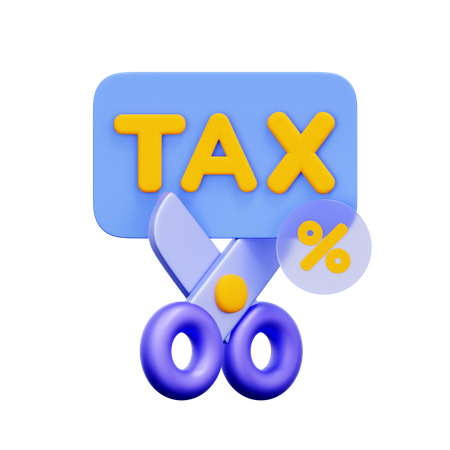 Tax Reduction  3D Icon