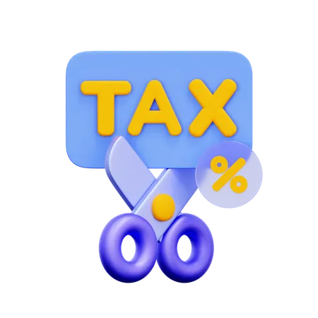 Tax Reduction  3D Icon
