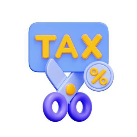 Tax Reduction  3D Icon