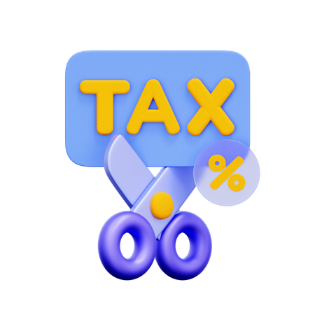 Tax Reduction  3D Icon