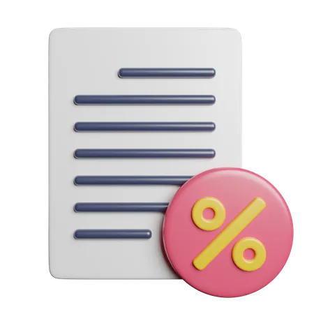 Tax Financial Report 3D Icon