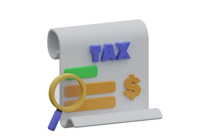 Tax Report  3D Icon