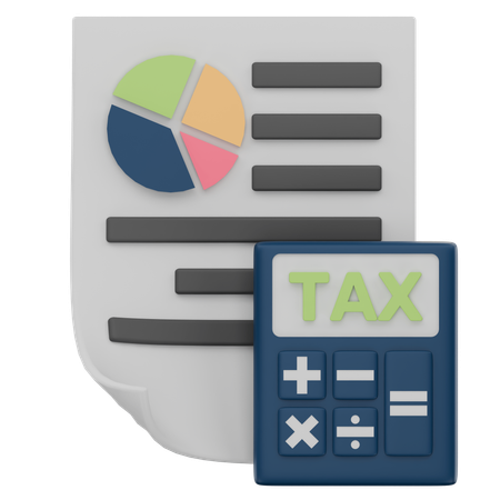 Tax Report  3D Icon