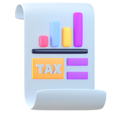 Tax Report  3D Icon