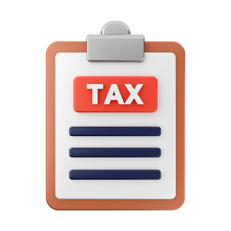 Tax Report  3D Icon