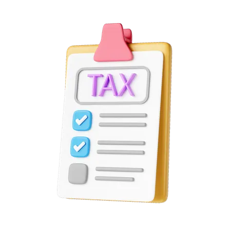 Tax Report  3D Icon