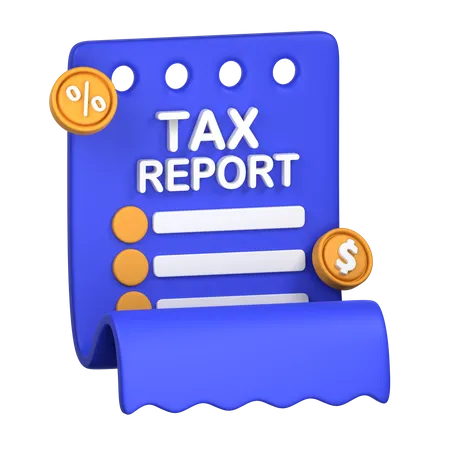 Tax Report  3D Icon